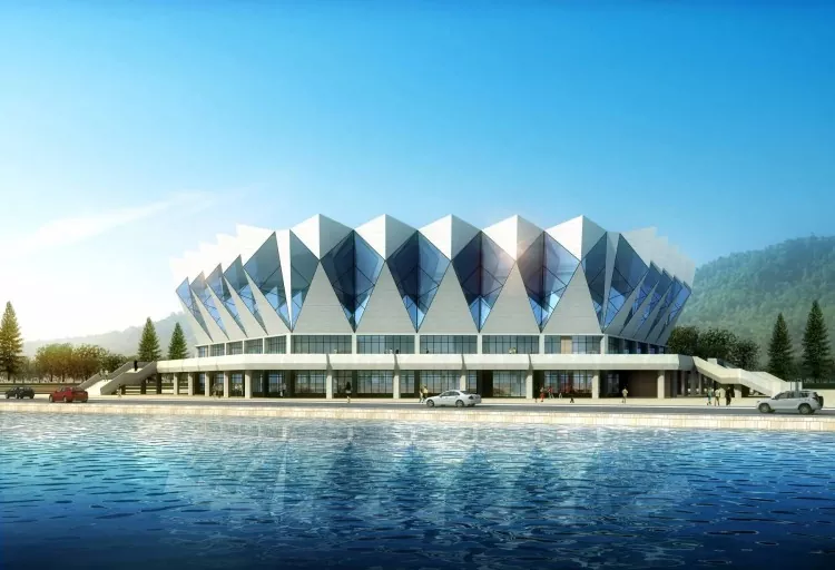 Zaprojektowany stadion o konstrukcji stalowej w kształcie