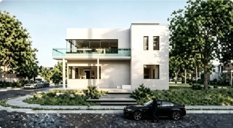 Konstrukcja domu z dwuwarstwowej prefabrykowanej ramy stalowej