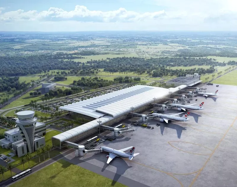 Ekonomiczny modułowy terminal o konstrukcji stalowej