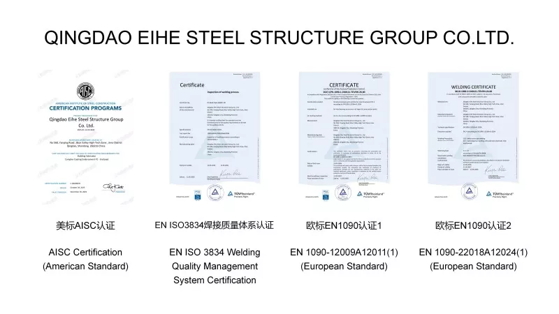 CE AISC ISO Certifications