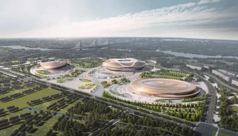 Prefabrykowana konstrukcja stalowa stojaka sportowego