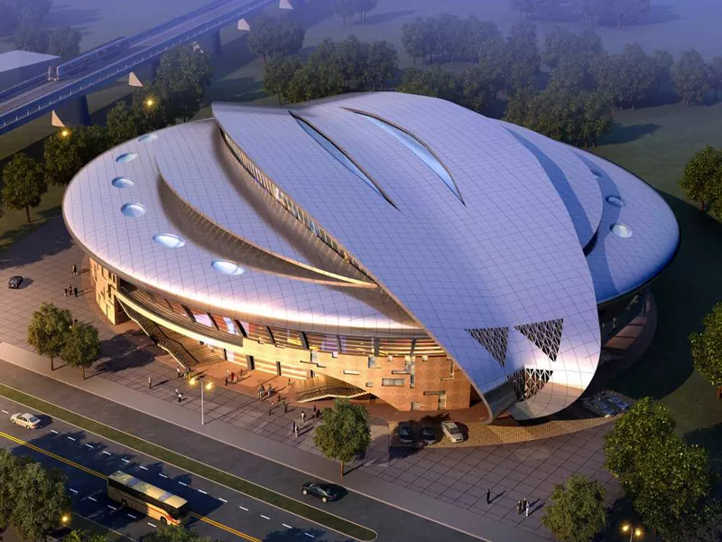 Prefabrykowana konstrukcja stadionu o konstrukcji stalowej