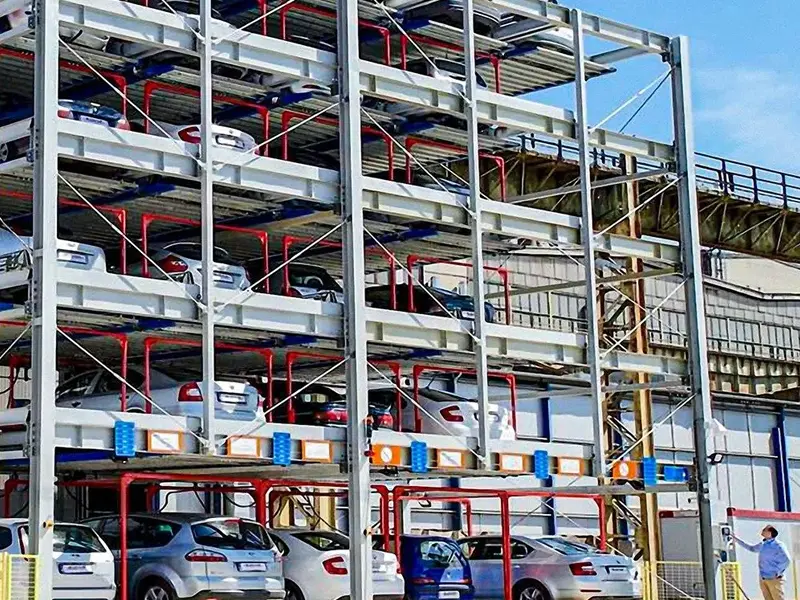 Zintegrowany budynek stalowy do ładowania parkingów