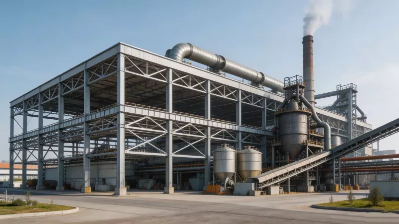 Konstrukcja stalowa Budowa fabryki metalurgicznej